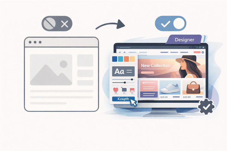 E-shop s grafikou v Designeru (šablonová úprava vzhledu)