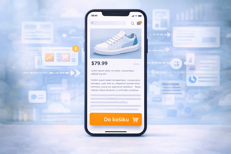 Tlačítko "Do košíku" stále na dolní straně obrazovky na mobilním zobrazení